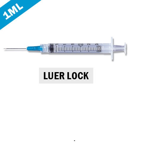 BD 1CC LS 3 PC Syringe-26 Gx 0.5